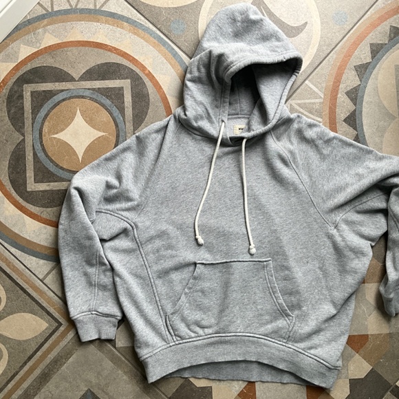 Madewell Terry Relaxed Raglan Sleeve Sweatshirt in Heather Gym Class Grey in XS - Picture 6 of 11